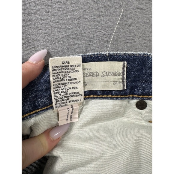 Denim & Supply Ralph Lauren Distressed Flag Print StraightJeans 40x32 Button Fly - Picture 7 of 10